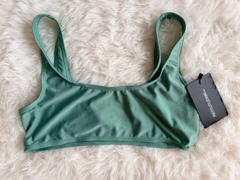 PrettyLittleThing Jade Mix & Match Square Neck Bikini Top US 8